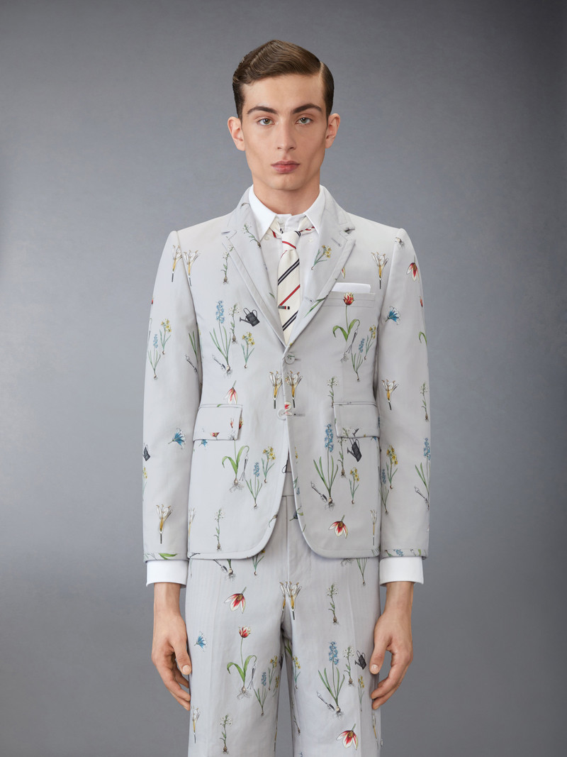 Thom Browne CLASSIC COTTON LINEN BOTANICAL SPORT COAT outlook