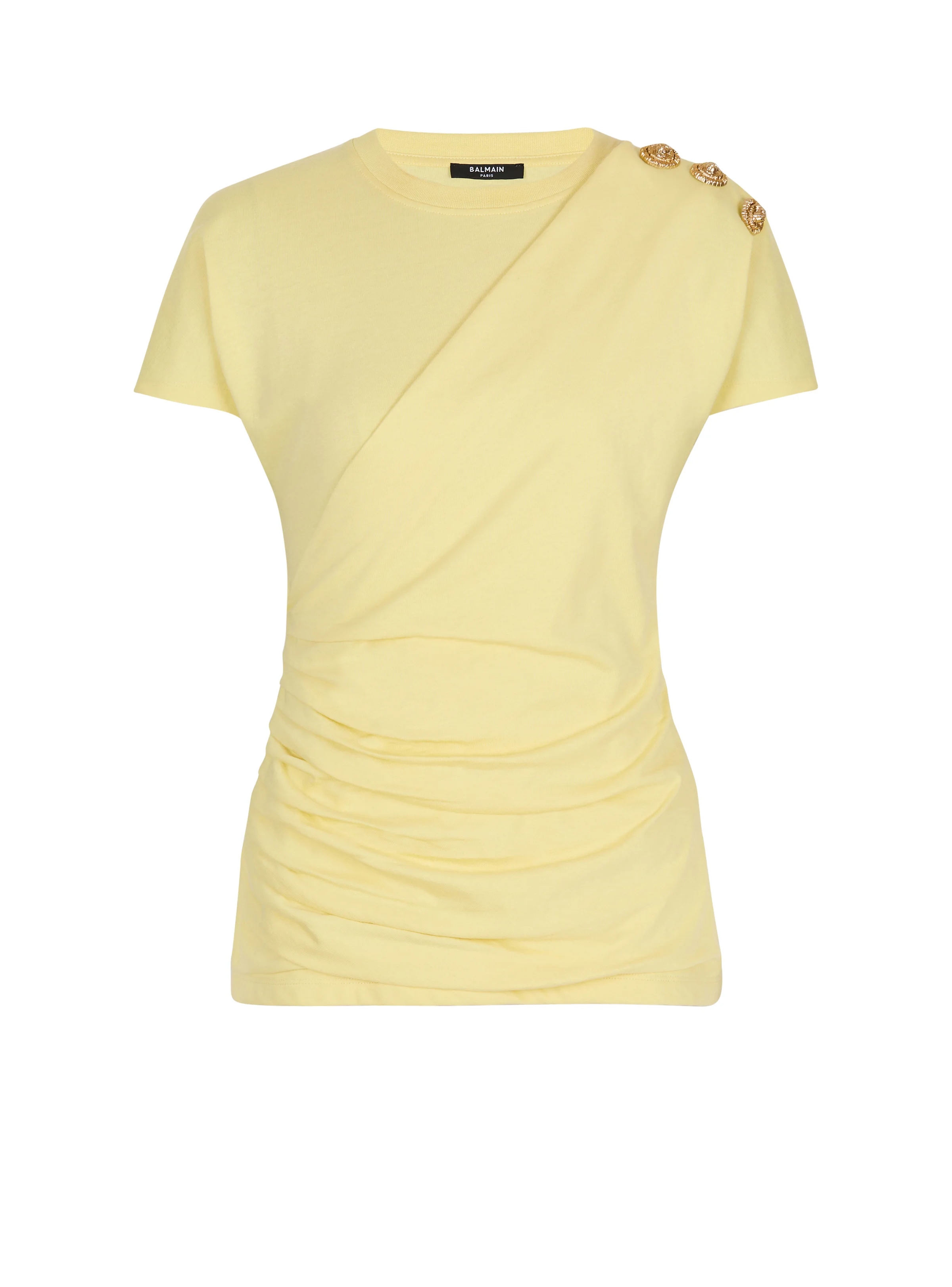 Draped T-shirt with buttons - 1