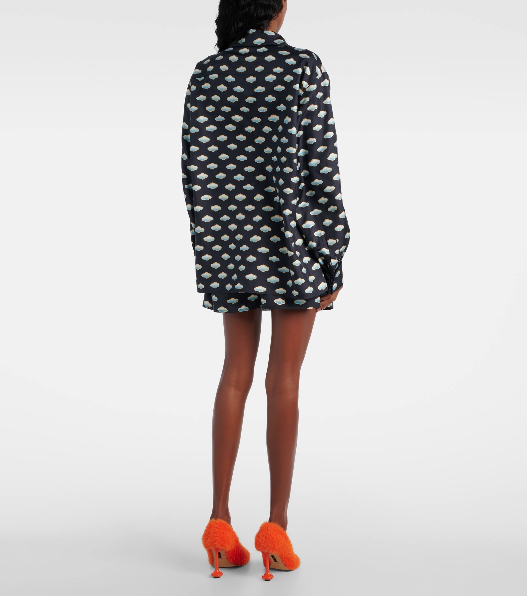 Clouds silk twill shirt - 3