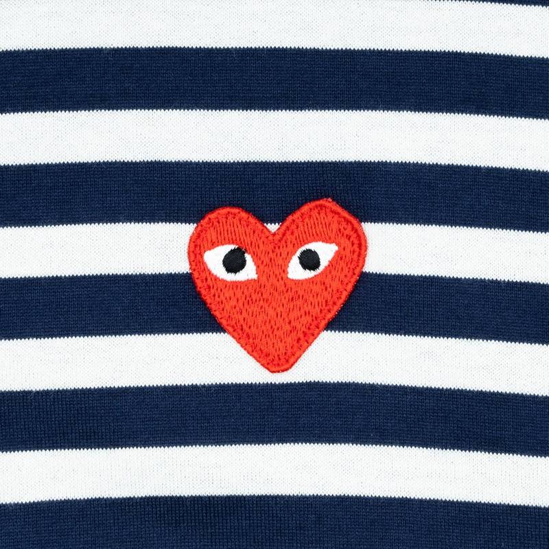 Comme des Garçons PLAY BIG RED HEART STRIPED L/S T-SHIRT outlook