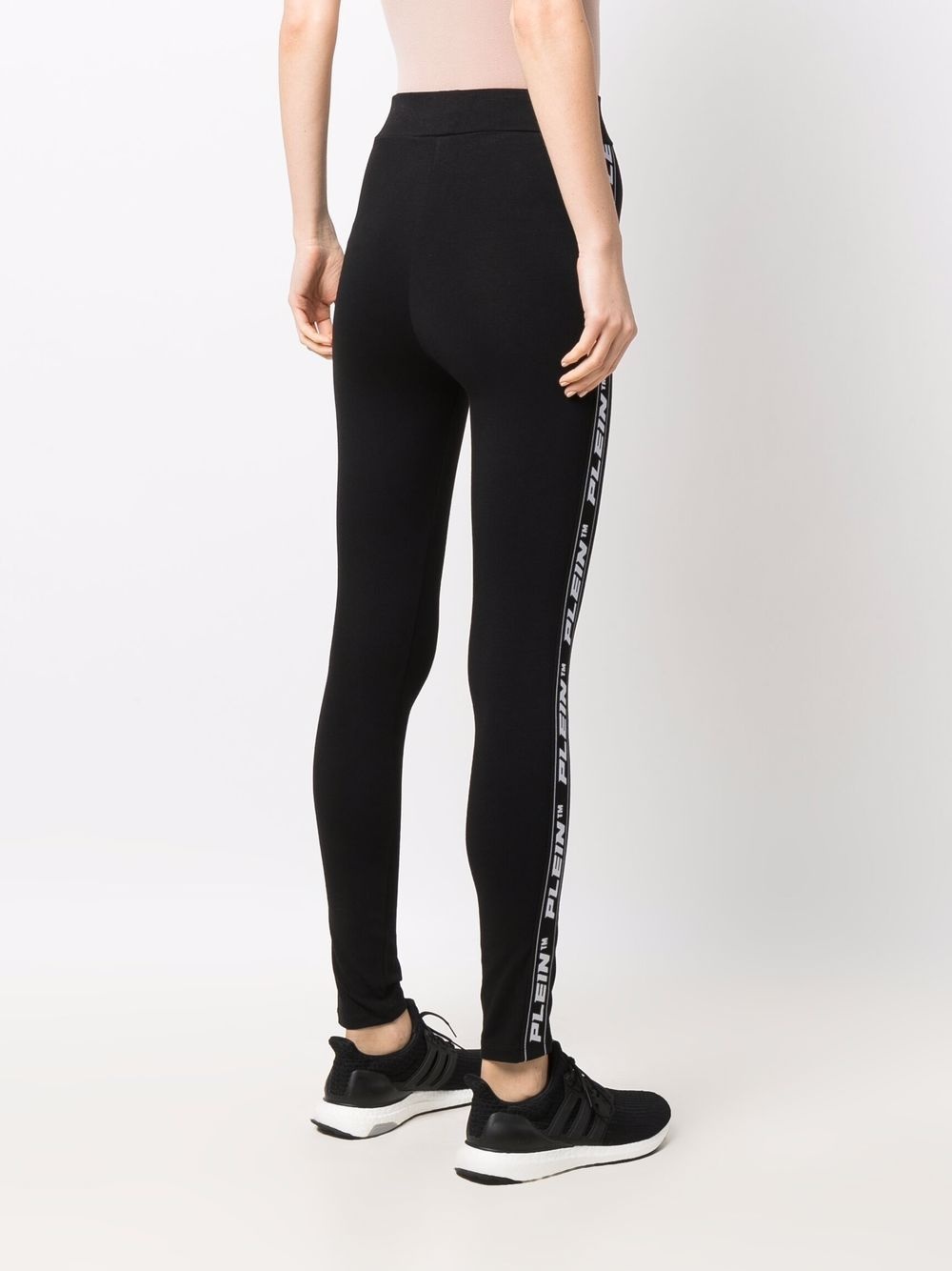 logo-print jersey leggings - 4