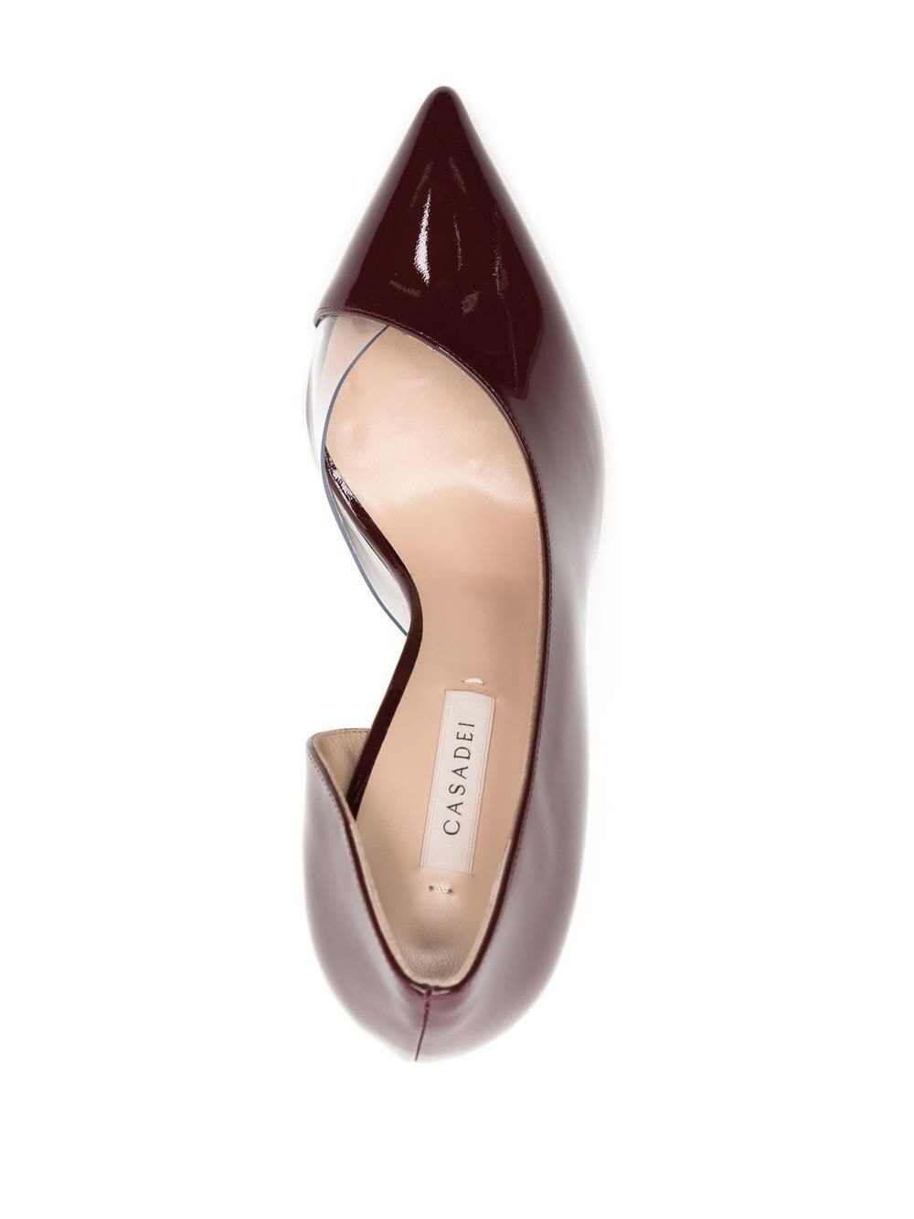 pointed-toe high-shine finish pumps - 4