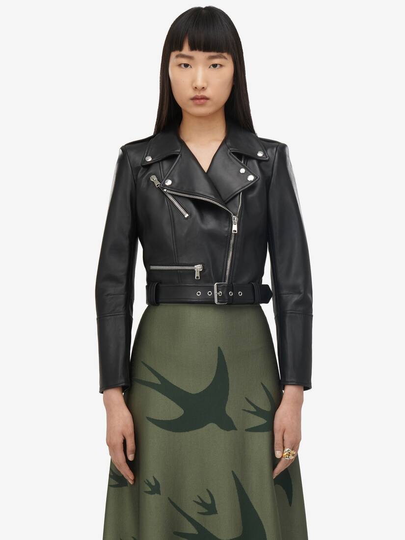 Women's Swallow Jacquard Midi Skirt in Khaki - 5