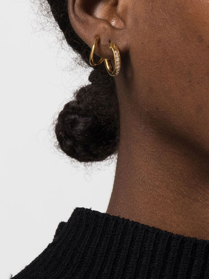 PANCONESI crystal-detail hoops outlook