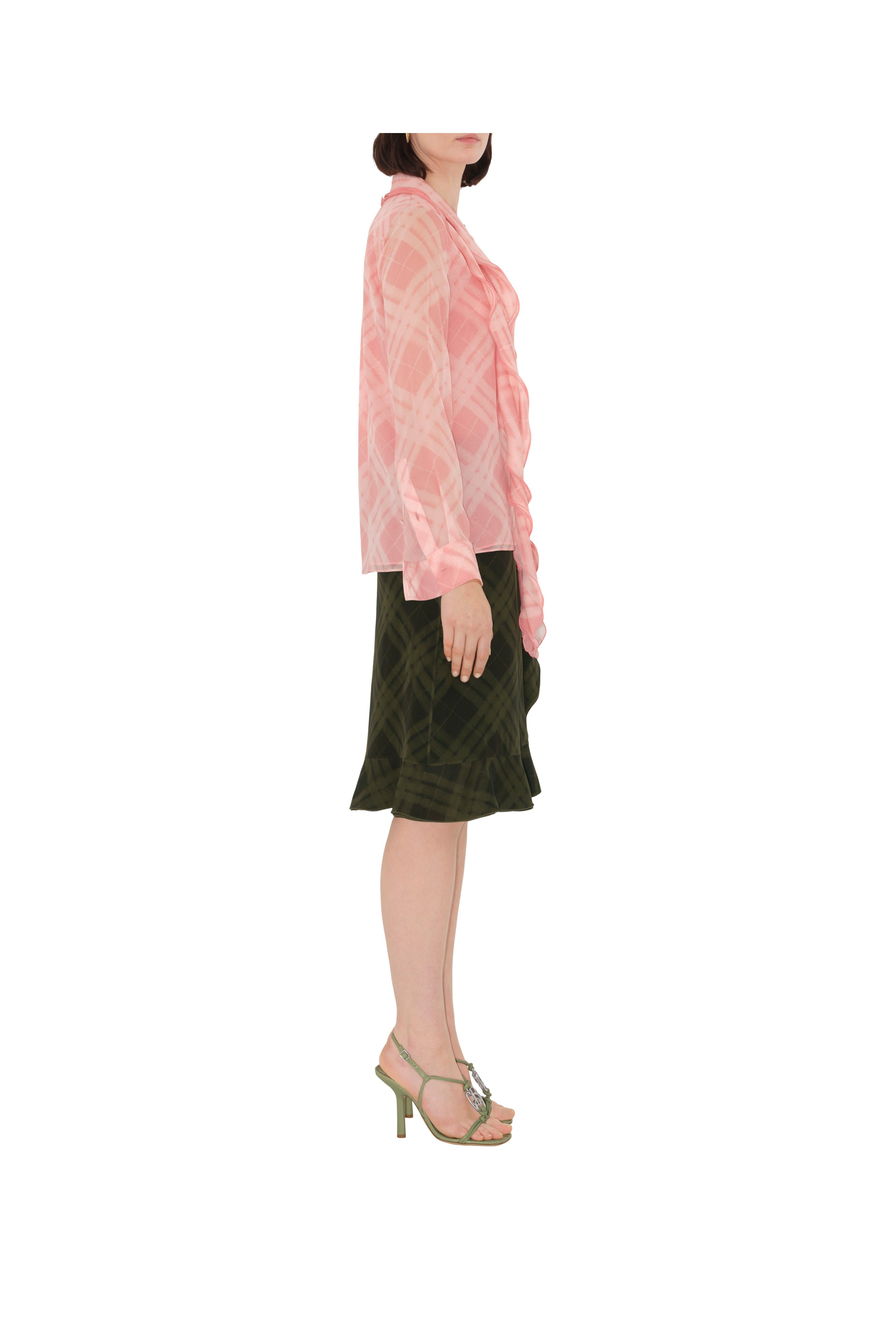 burberry Check Silk Wrap Skirt in Oil at Nordstrom - 3