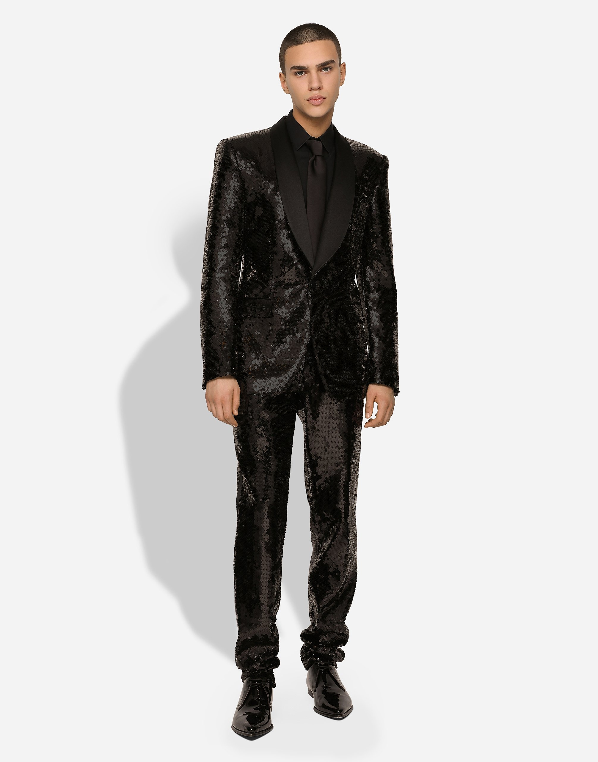 Sequined single-breasted Sicilia-fit tuxedo suit - 2