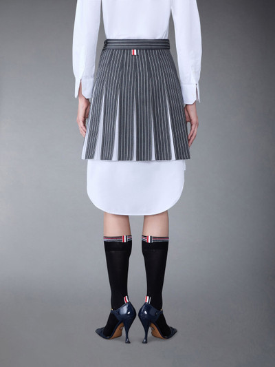 Thom Browne Pinstripe Suiting Pleated Mini Skirt outlook