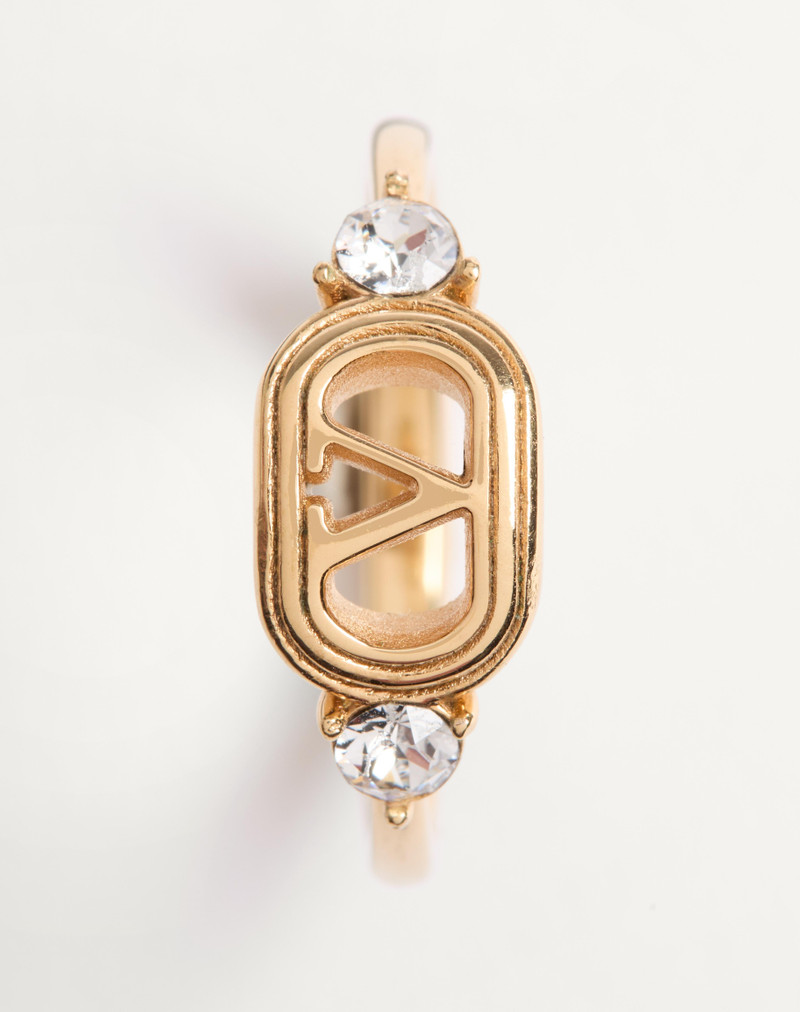 OVALETTE RING IN METAL AND SWAROVSKI® CRYSTALS 3