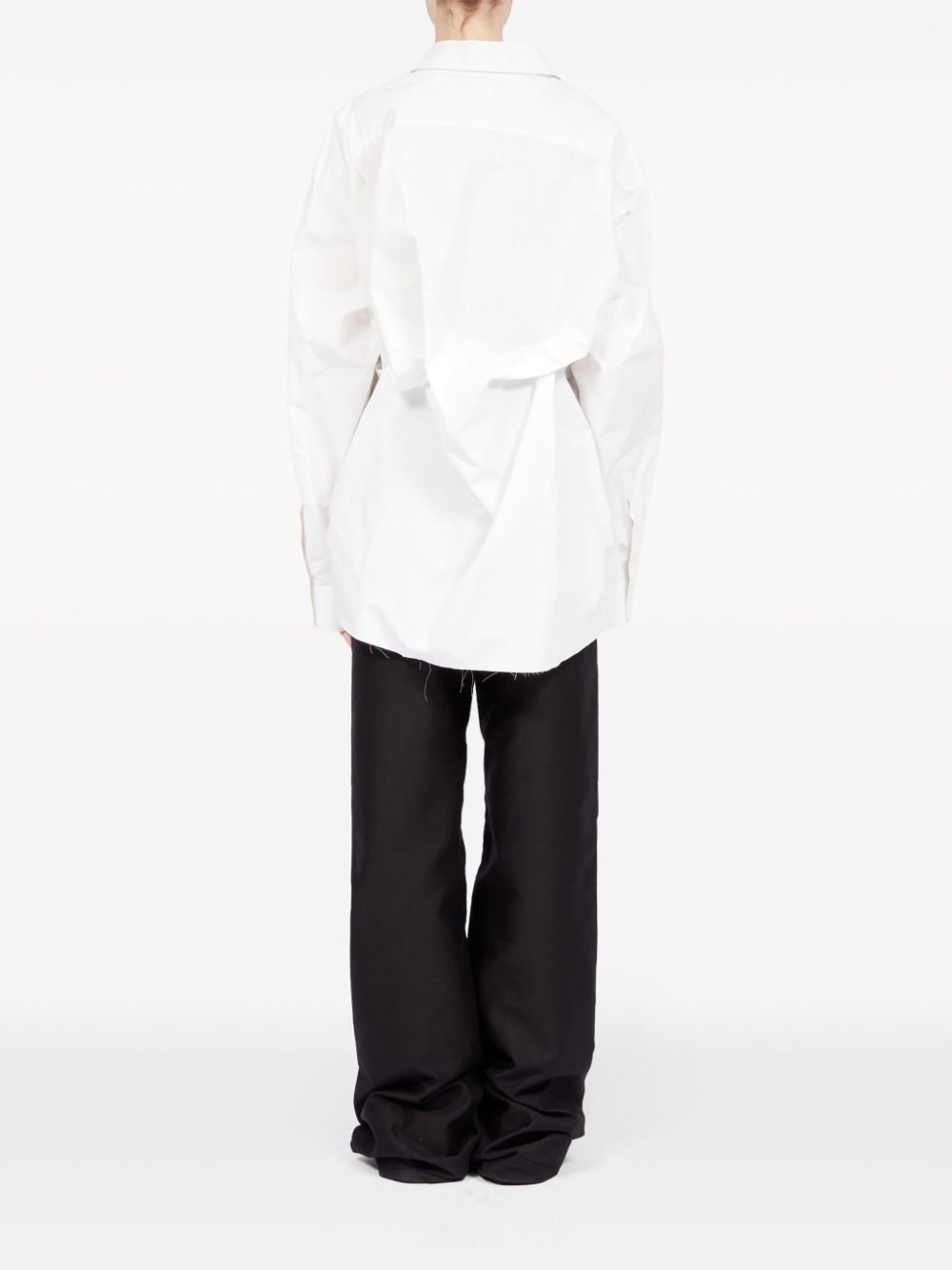 asymmetric gathered shirt - 5