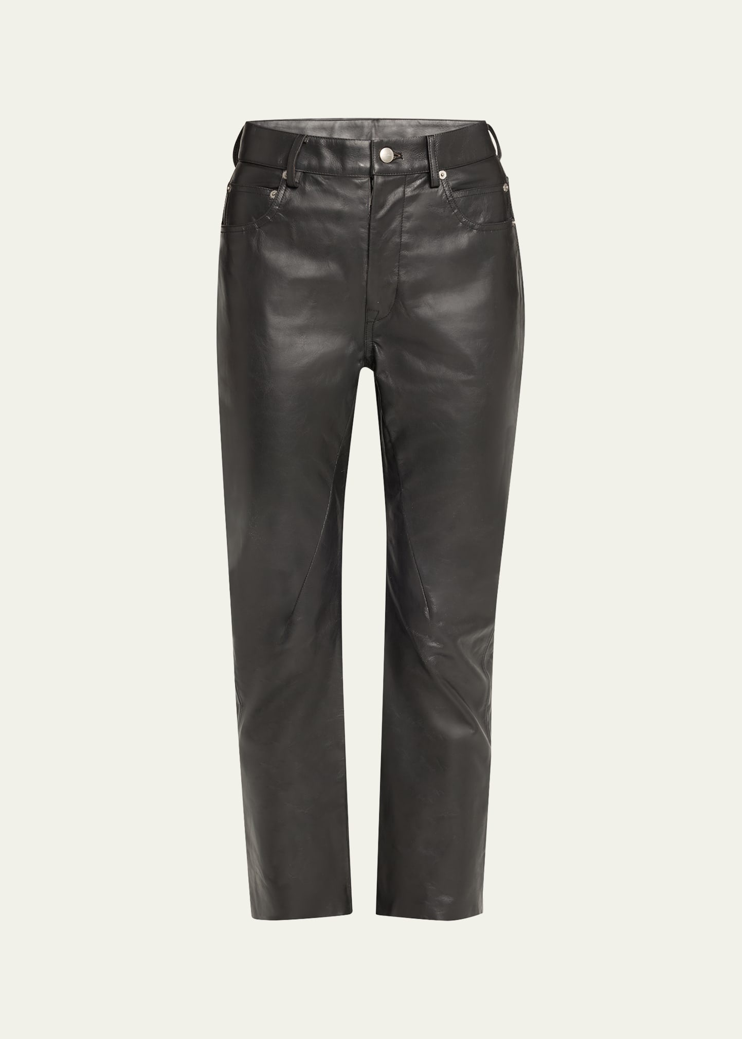 Detroit Bootcut Leather Pants - 1