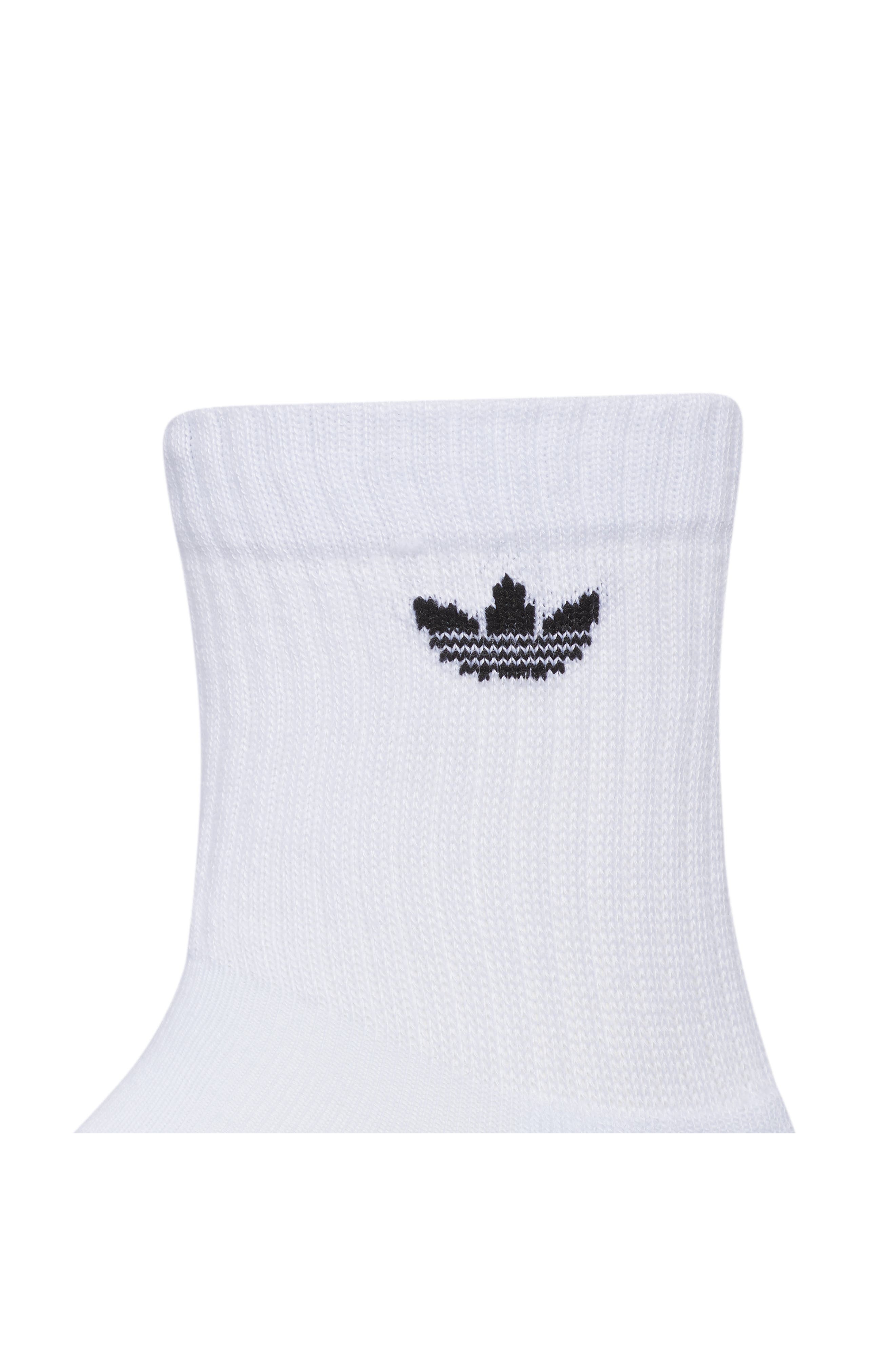adidas Assorted 3-Pack Trefoil 2.0 High Quarter Socks in White/Black/Wonder White at Nordstrom - 2