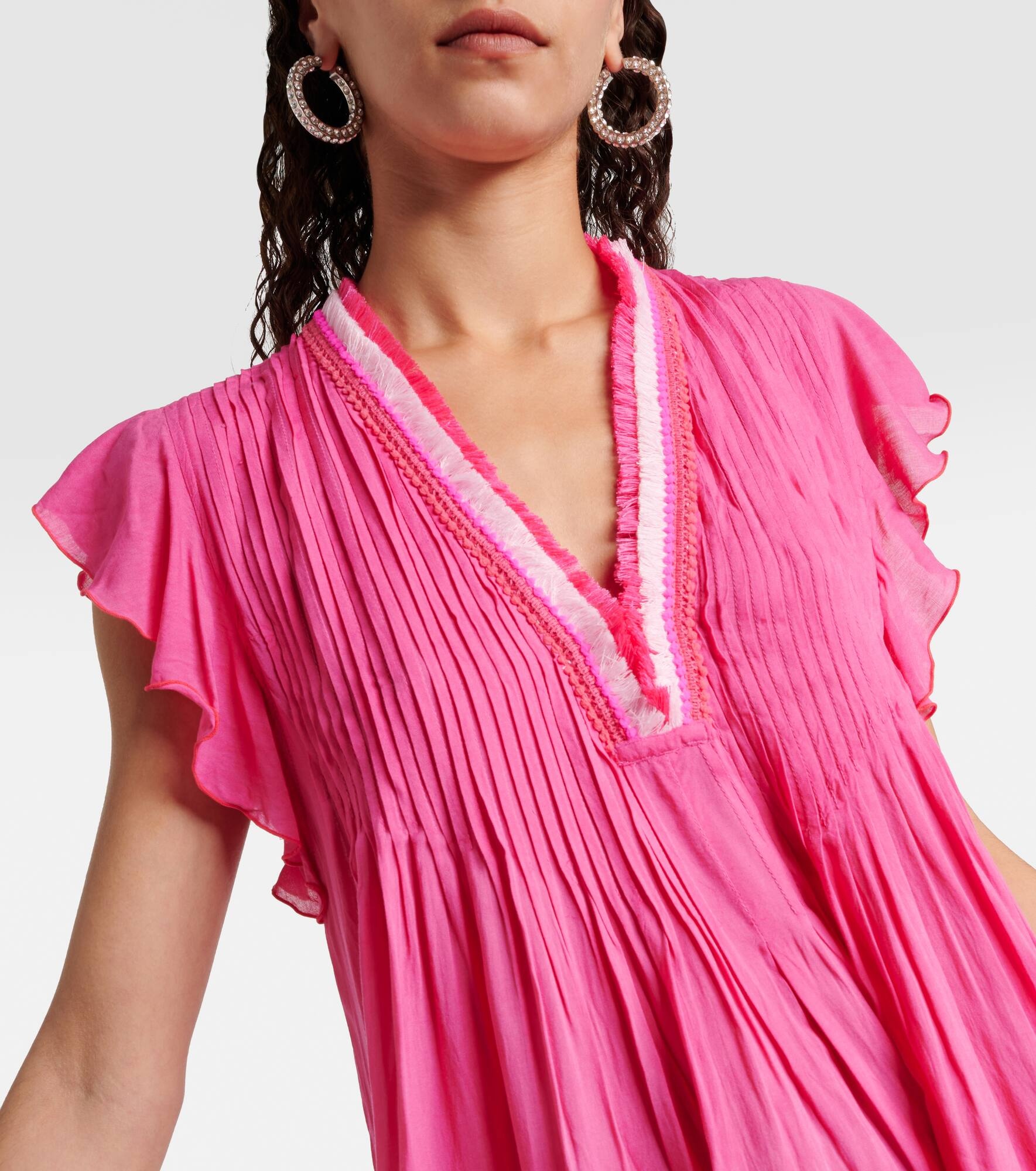 Sasha ruffled pleated minidress - 4