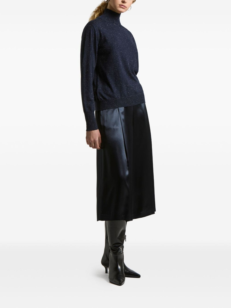 PESERICO pleated-front satin trousers outlook