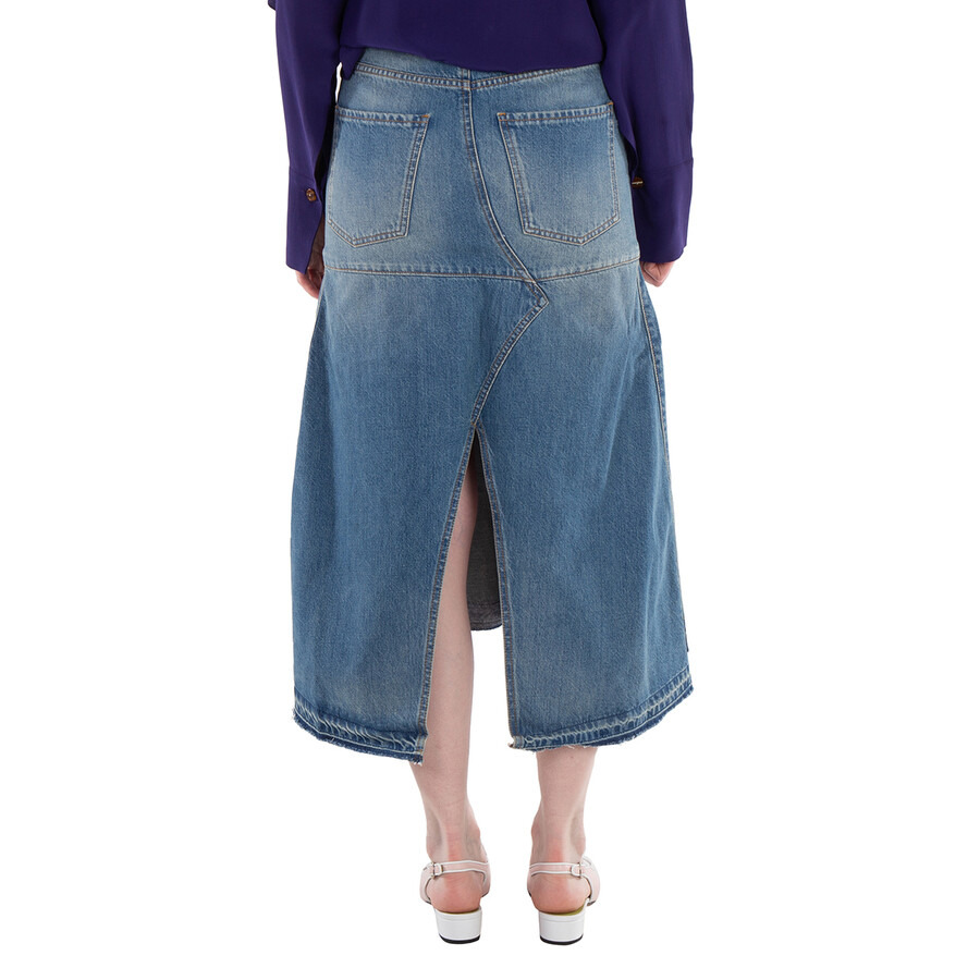 Victoria Beckham Patched Denim Skirt - 3
