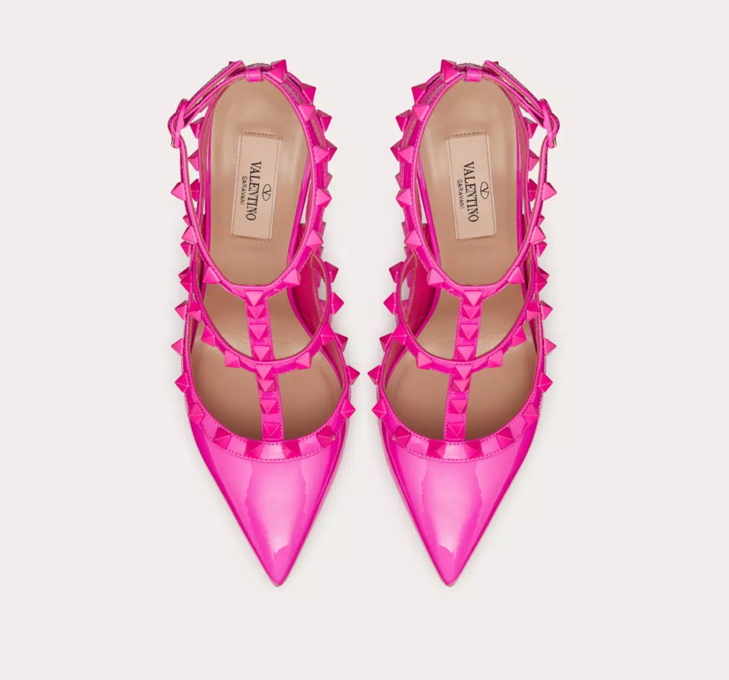 Valentino Rockstud Tonal Studs Ankle Strap Pumps - 3