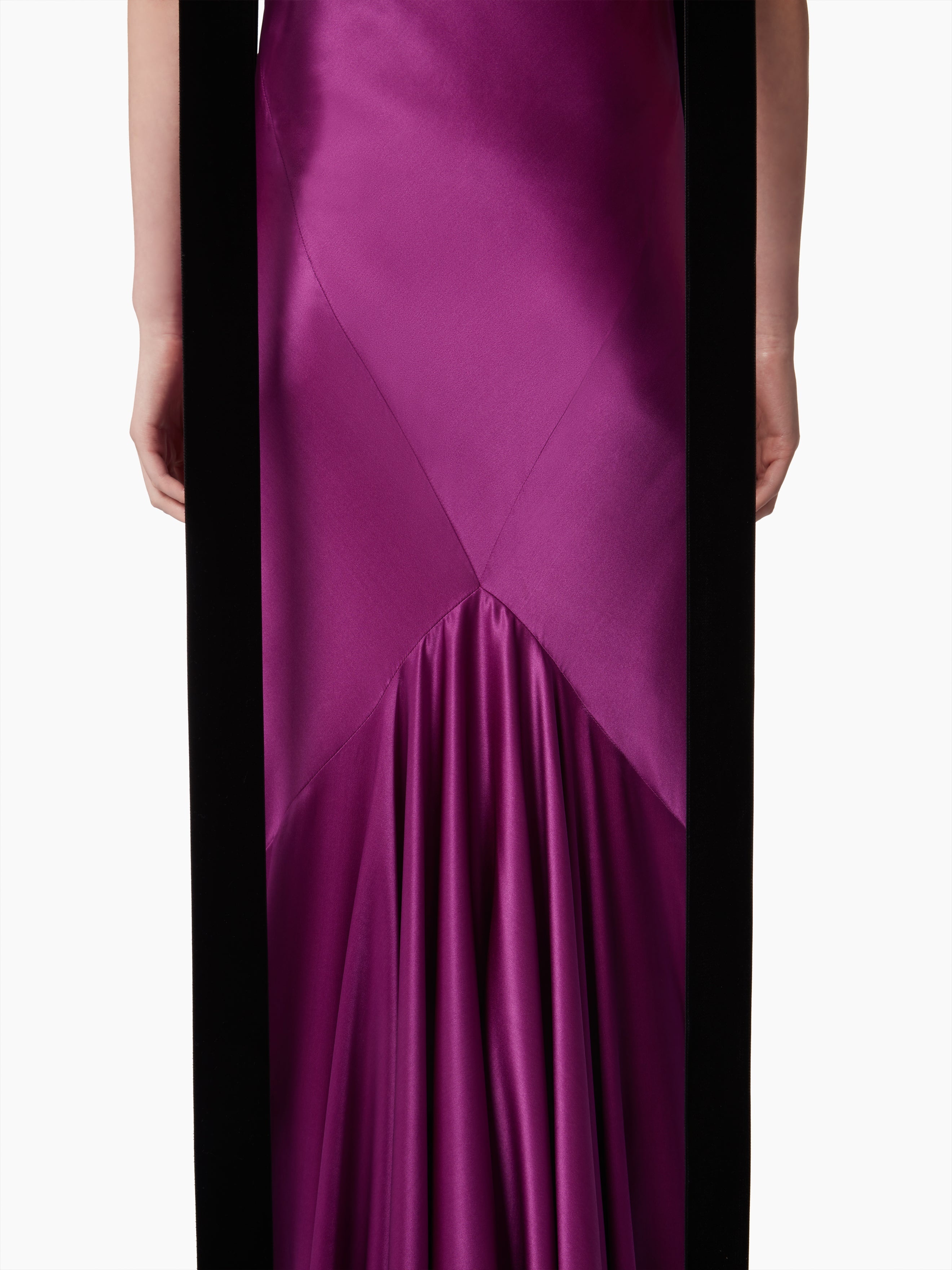 NINA RICCI◆ニナリッチ BIAIS LONG DRESS サテン マキシ ワンピ NINA RICCI BIAIS LONG DRESS | REVERSIBLE