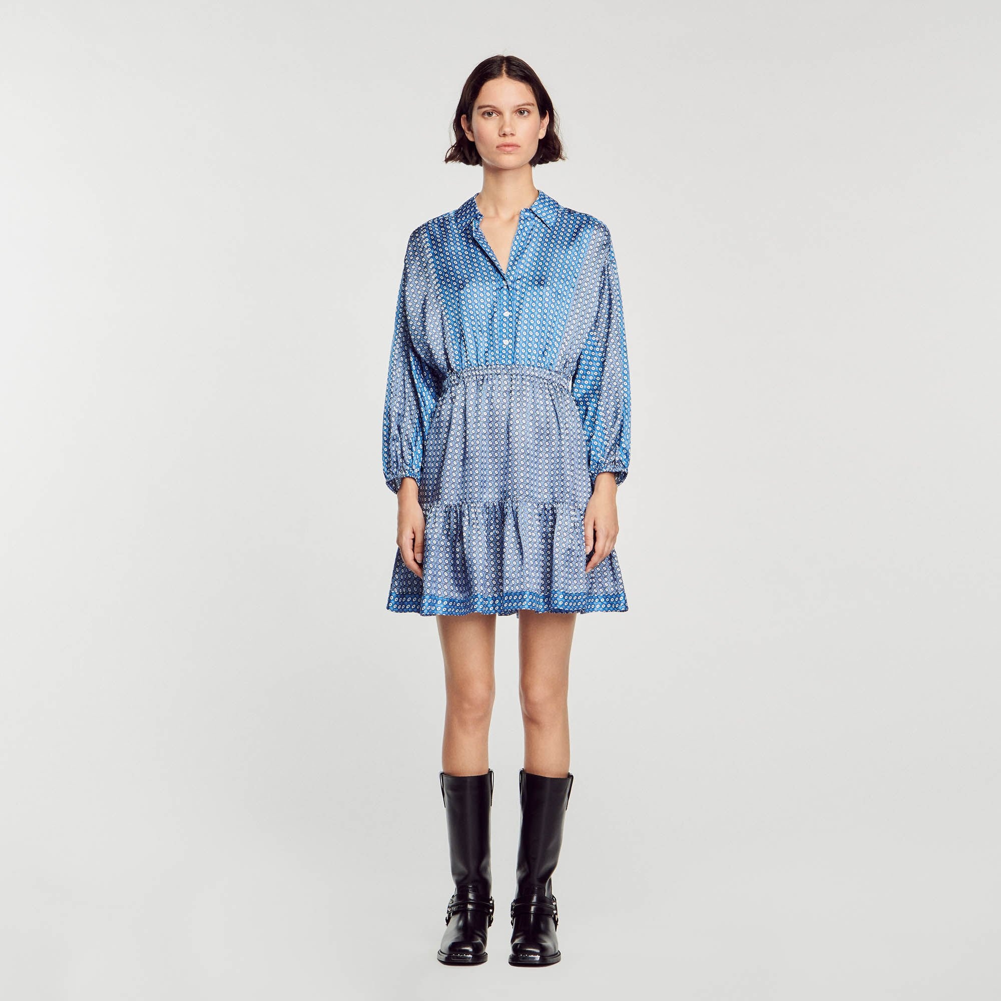 SHORT TIE-PRINT DRESS - 3