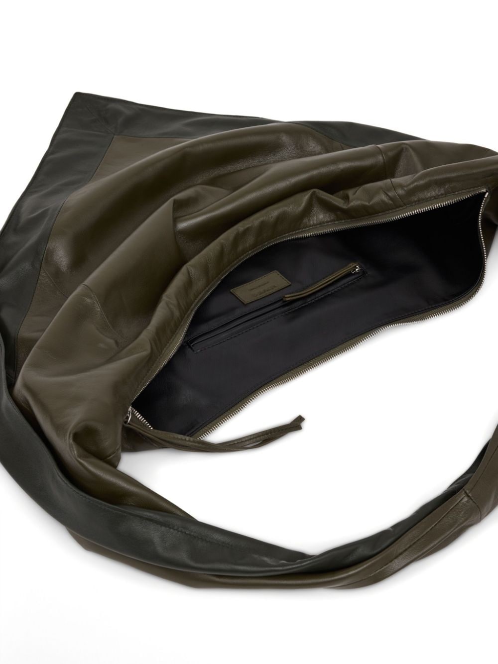 Scarf leather shoulder bag - 4
