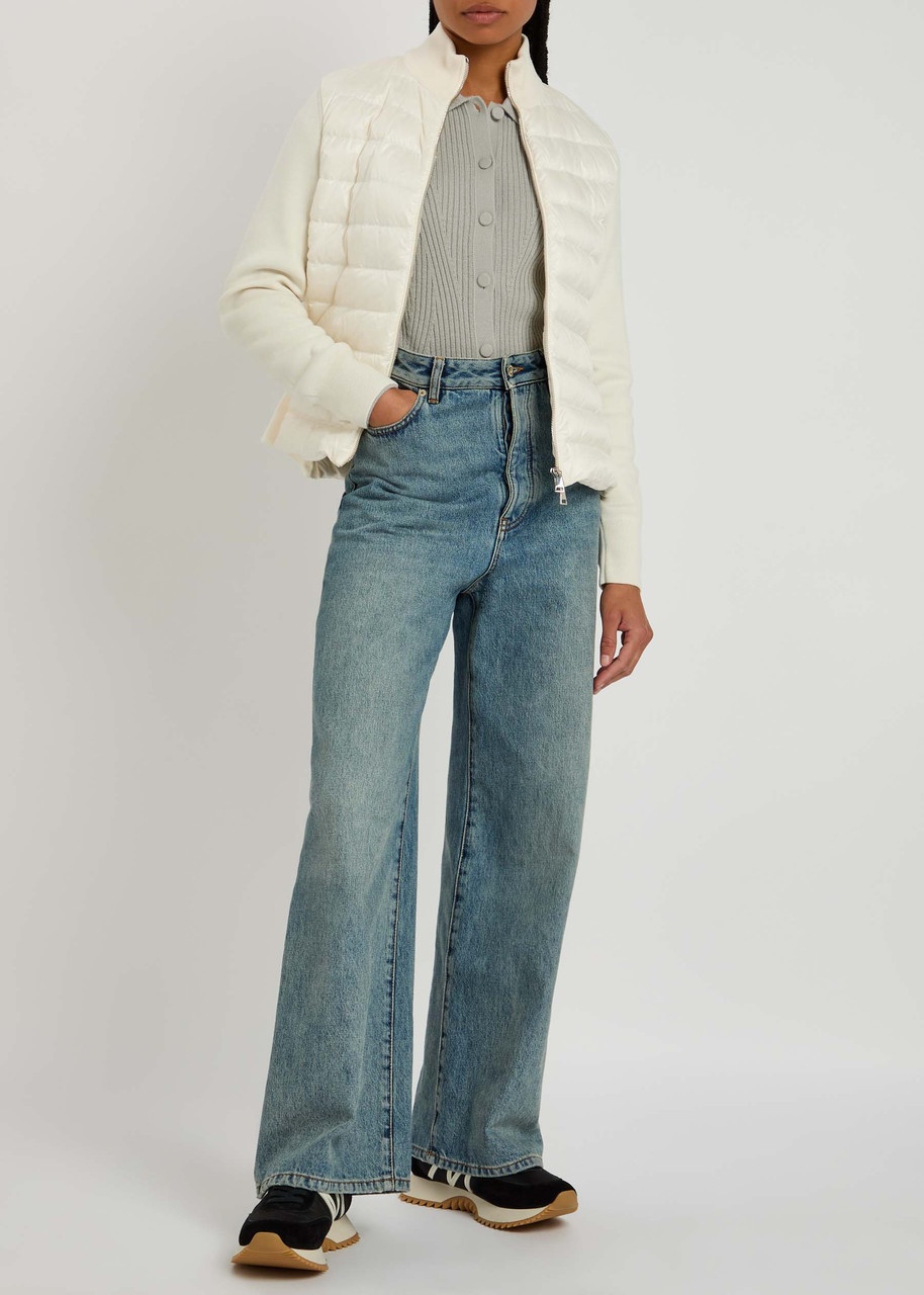 Moncler Quilted Shell and Wool Cardigan - 4