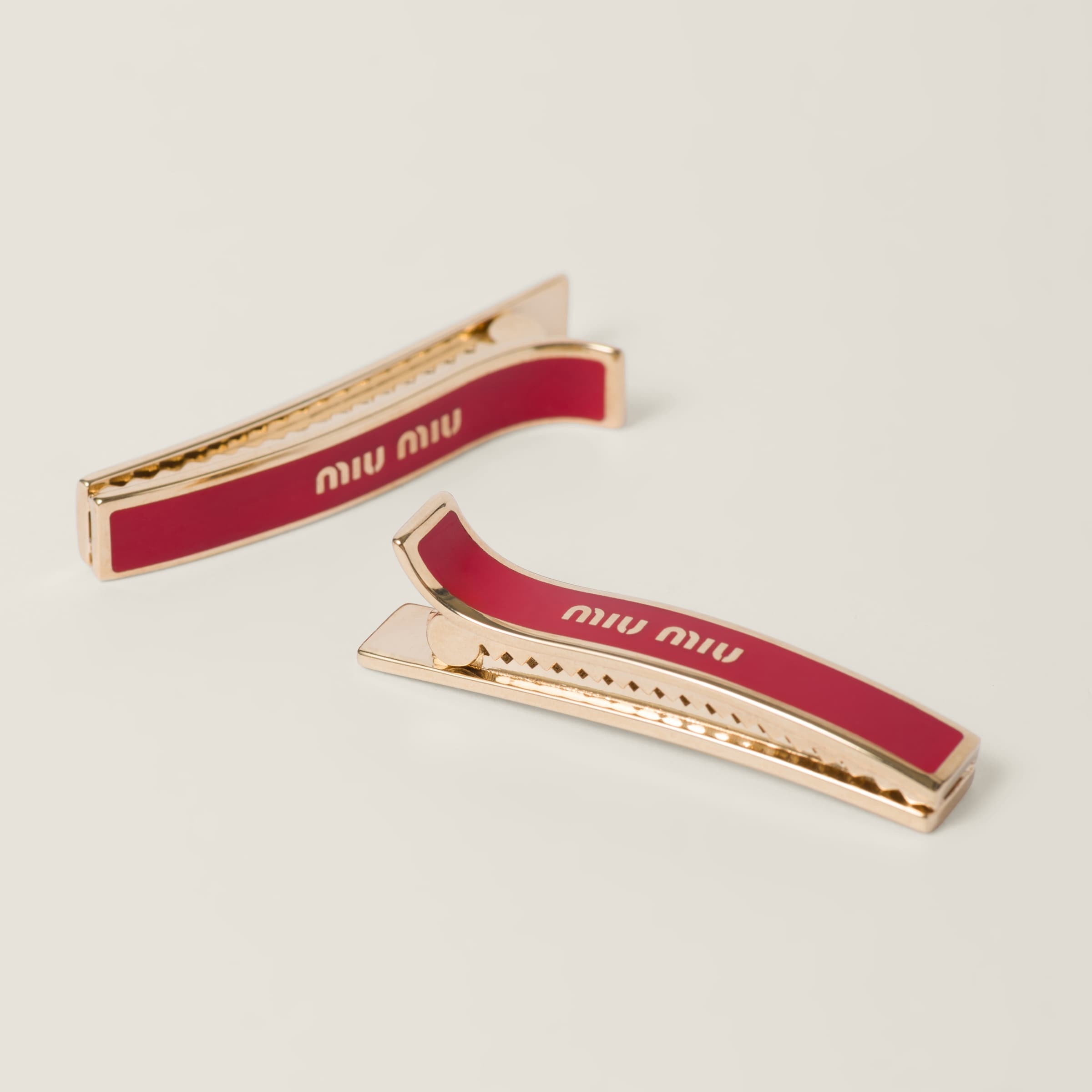 Enameled metal hair clips - 3