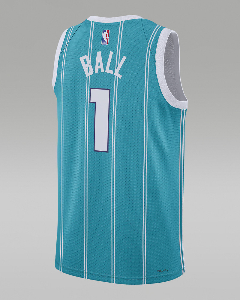 Jordan Men's Charlotte Hornets Icon Edition 2022/23 Jordan Dri-FIT NBA Swingman Jersey outlook