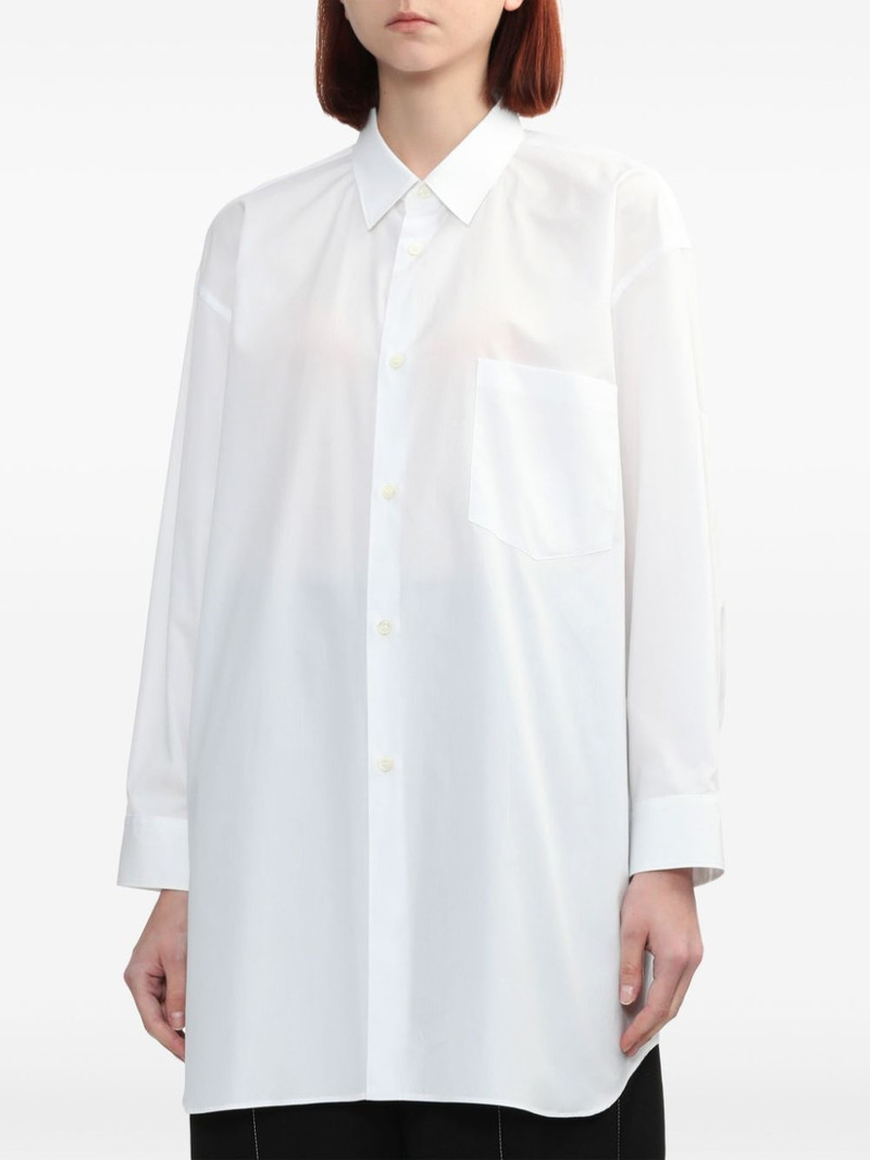 BLACK COMME des GARÇONS drop-shoulder cotton shirt outlook