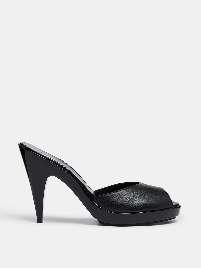 Kim Sion Cherry Mule / Black Leather 1