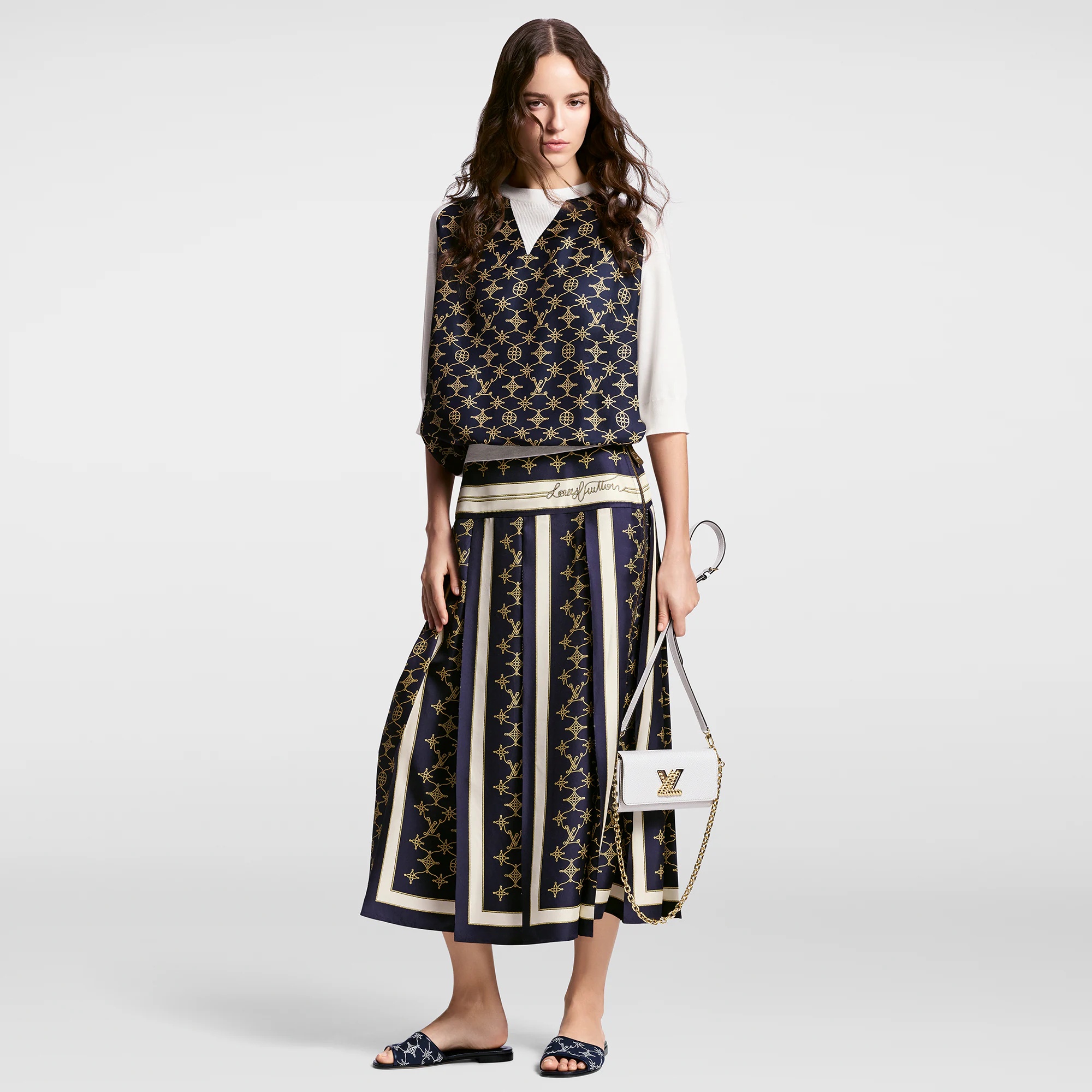 Nautical Monogram Midi Skirt - 4
