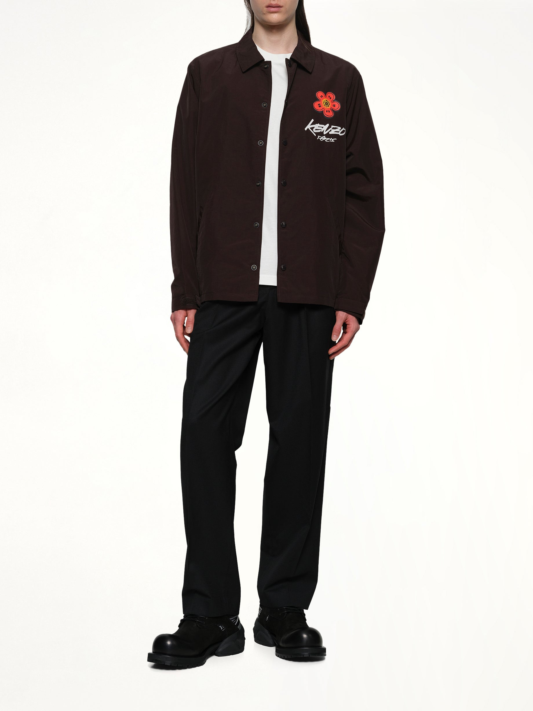 Kenzo Futura Light Coach Jacket in Chocolate - 4