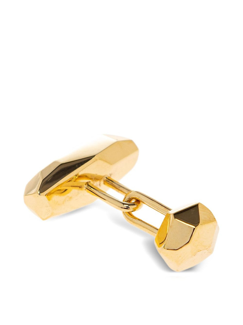 Lanvin faceted gold cufflinks outlook