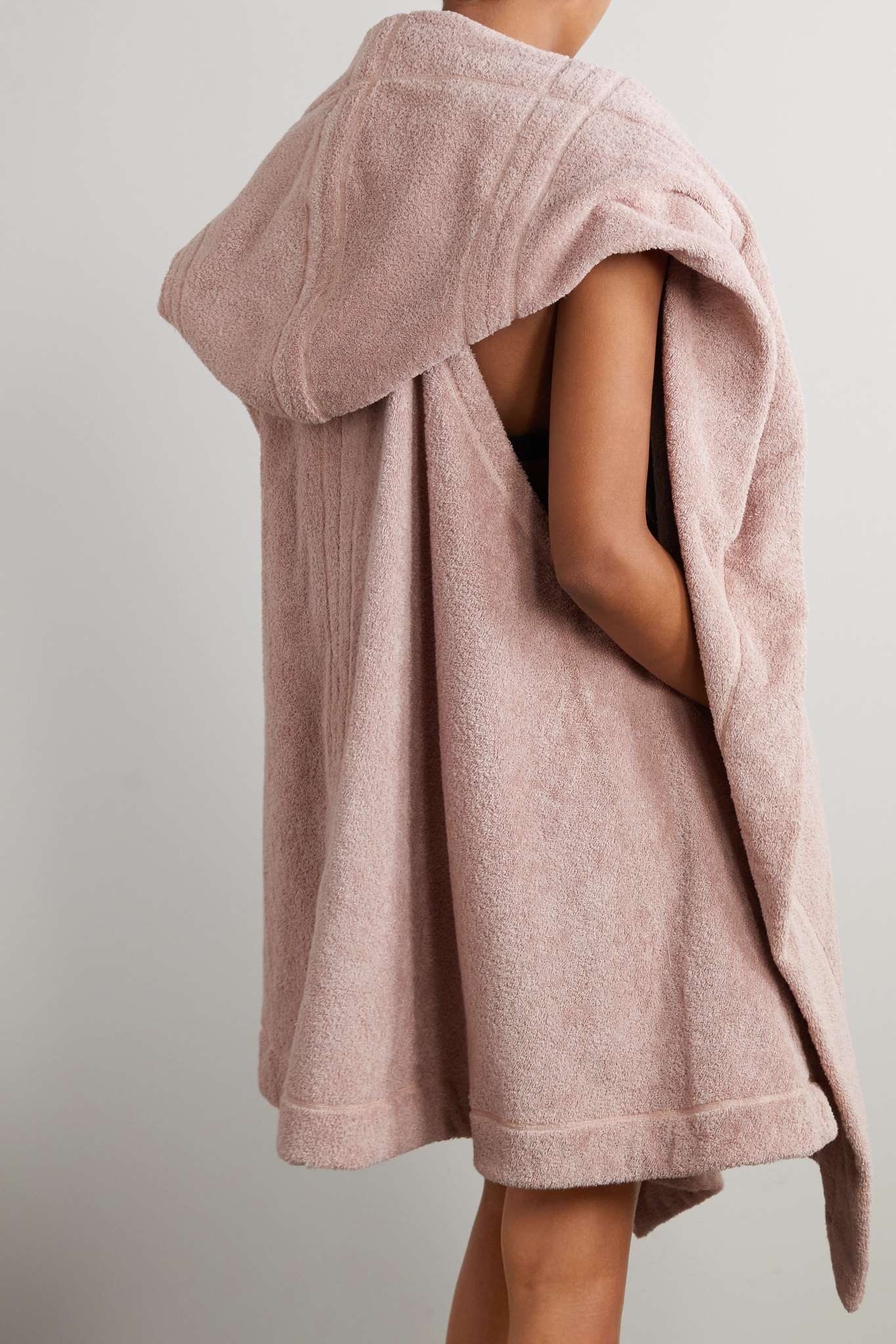 Hooded cotton-terry coverup - 4