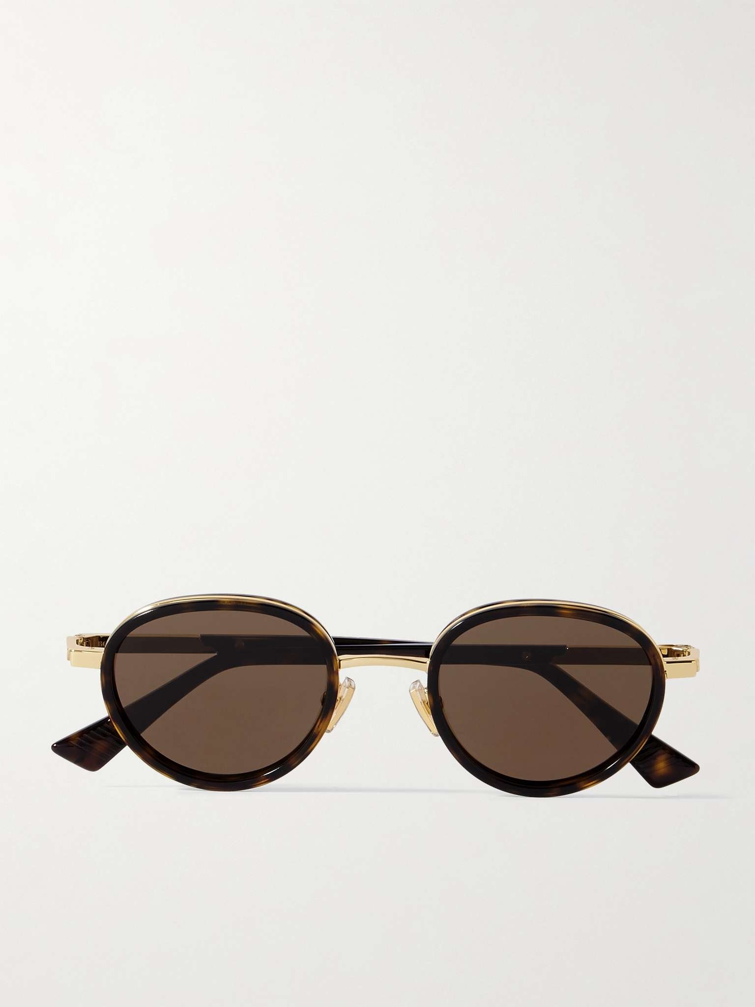 サングラス BOTTEGA VENETA Tortoiseshell Round Frame Sunglasses Tortoiseshell Round-frame tortoiseshell acetate sunglasses