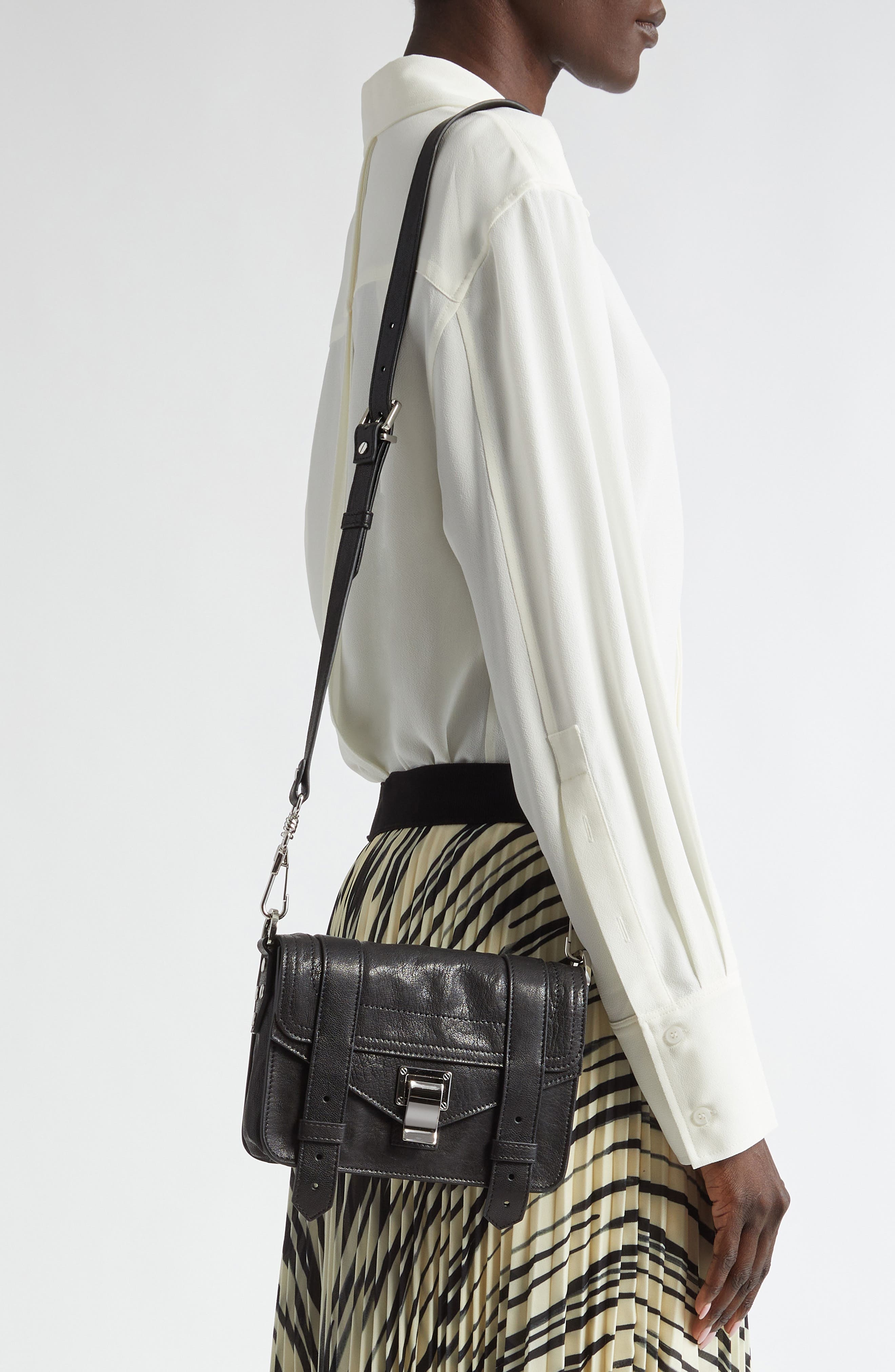 Proenza Schouler Mini PS1 Leather Crossbody Bag in Black/black at Nordstrom - 2