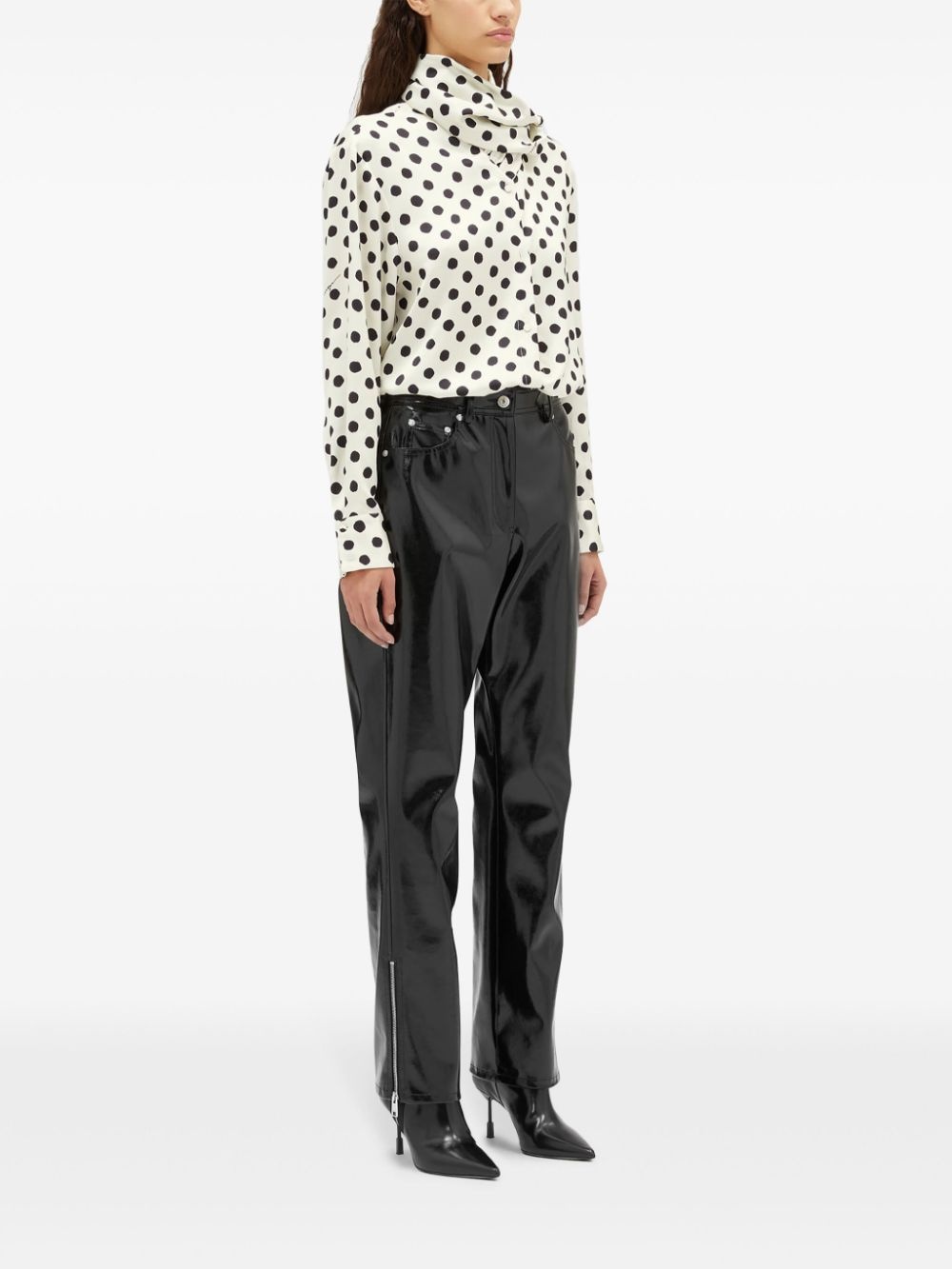 drop-crotch tapered trousers - 2