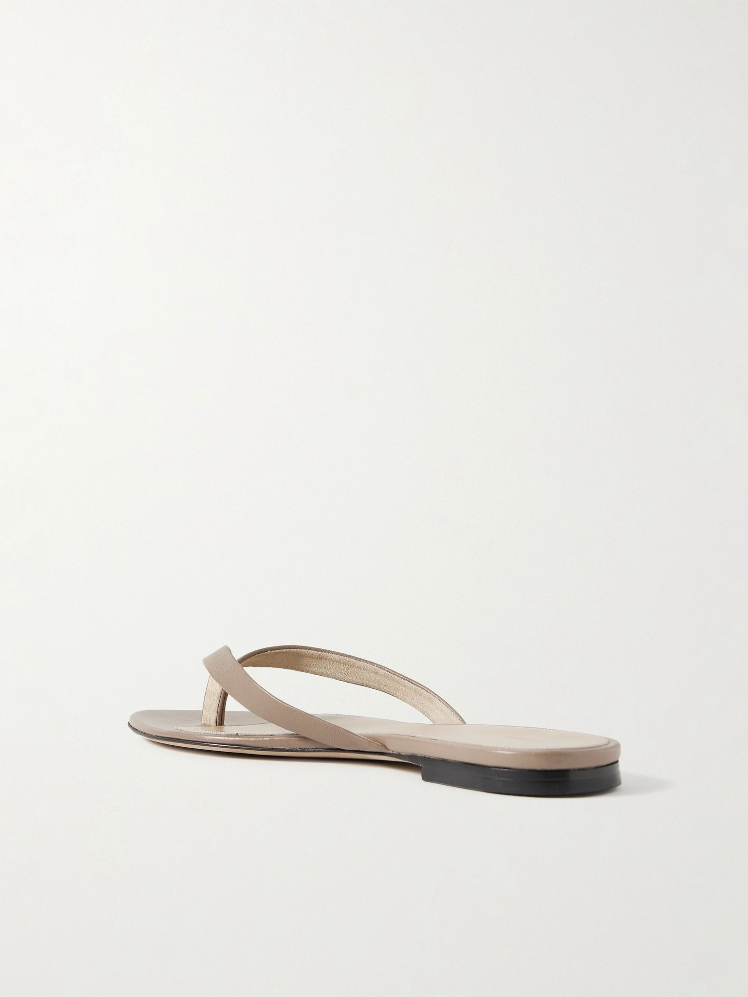Sacha leather flip flops Gray - 3