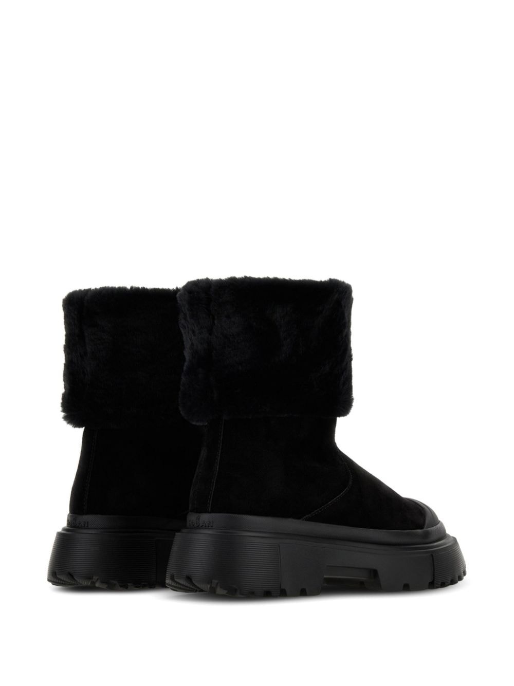 faux-fur suede boots - 3