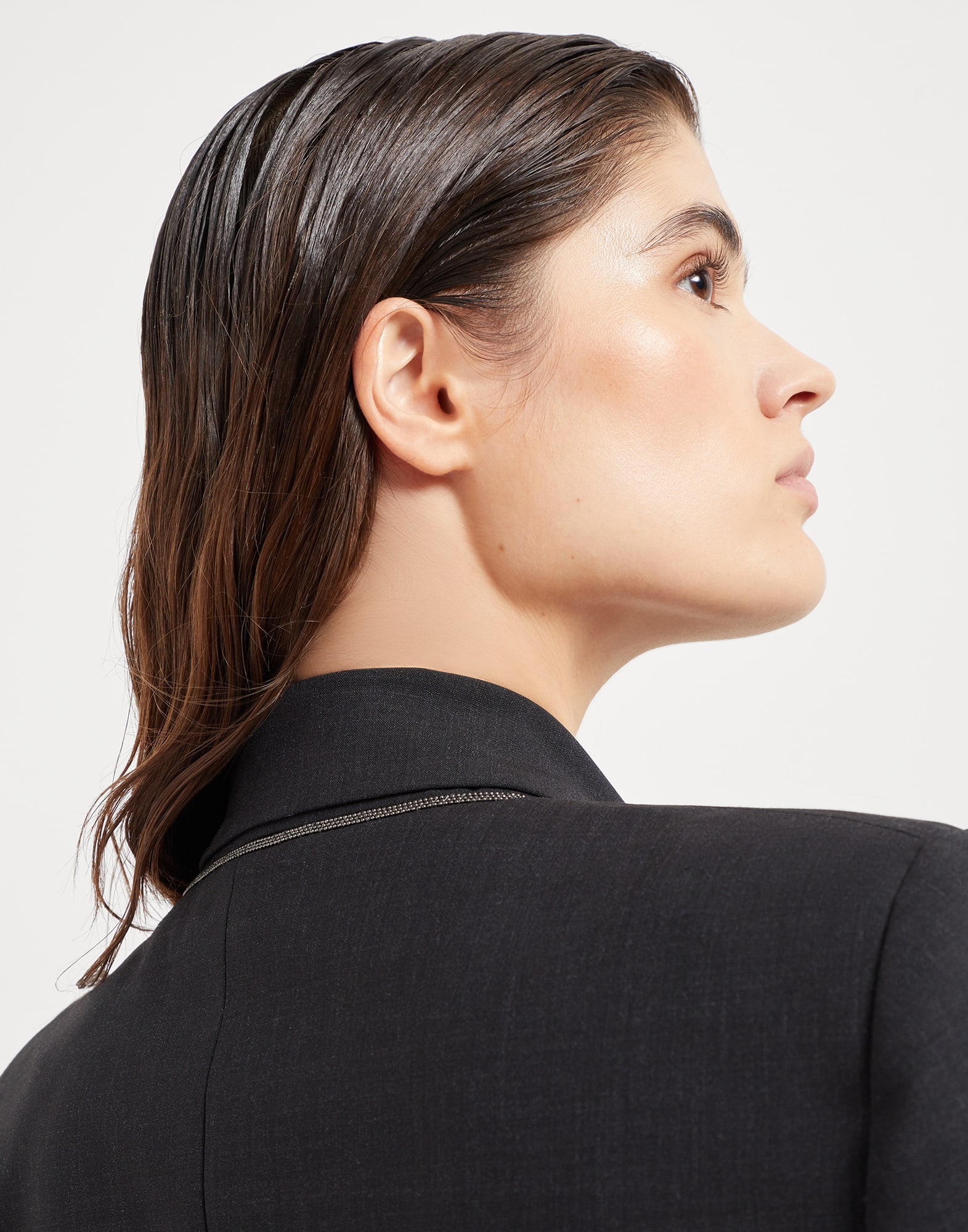 Tropical luxury wool blazer with monili - 3