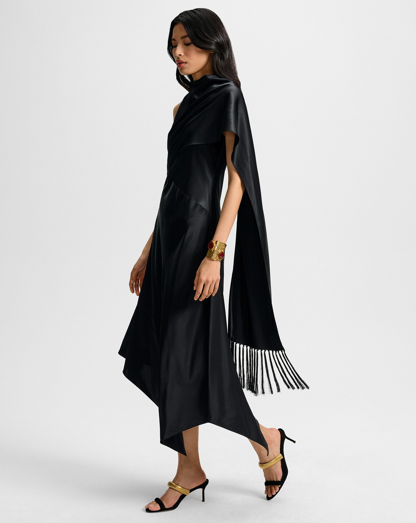 WYNDHAM SILK MIDI DRESS - 5