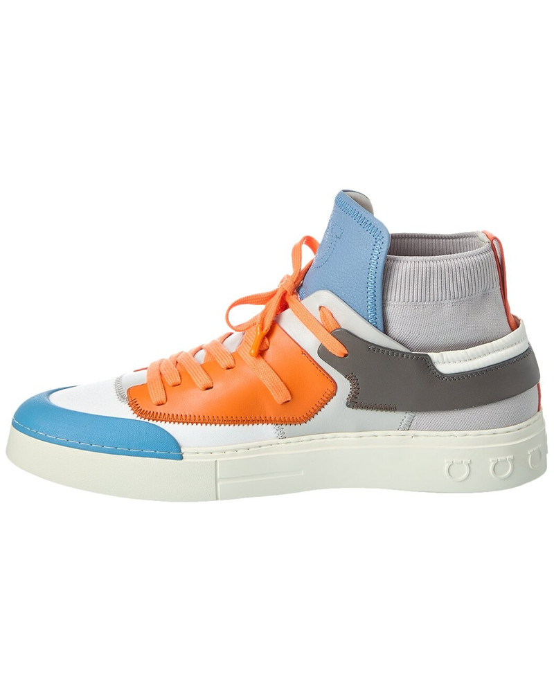 FERRAGAMO Ferragamo Neely Leather Sneaker outlook