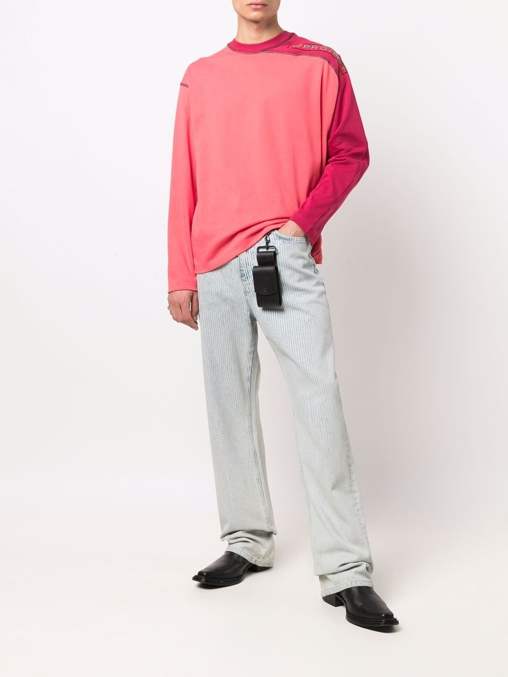 two-tone long-sleeve T-shirt - 2