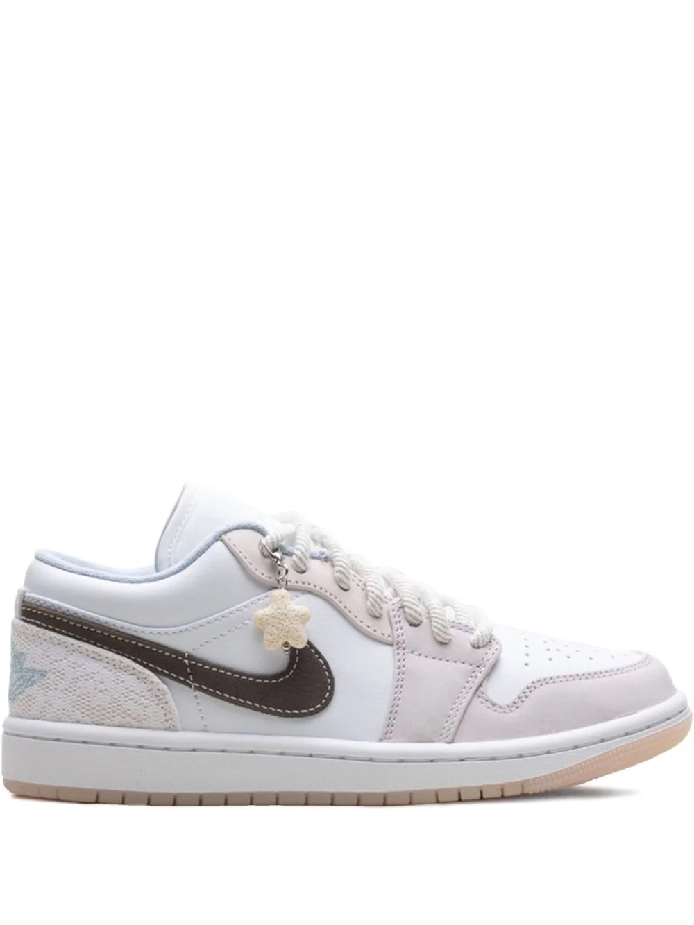 Jordan 1 Low "White/White/Light Soft Pink/Ironstone" sneakers - 1