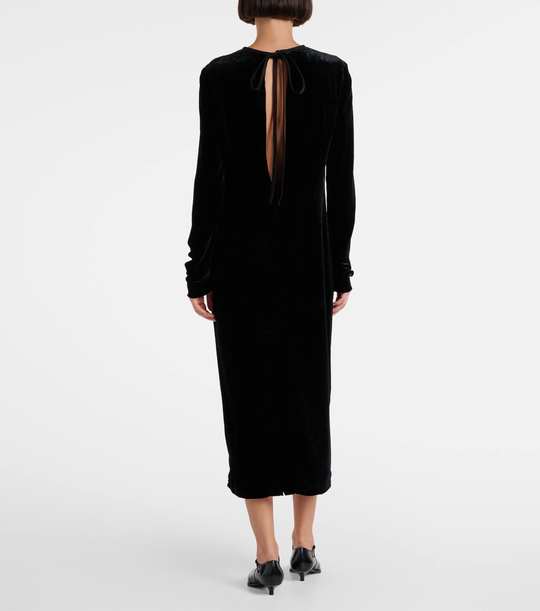 Satin midi dress - 3