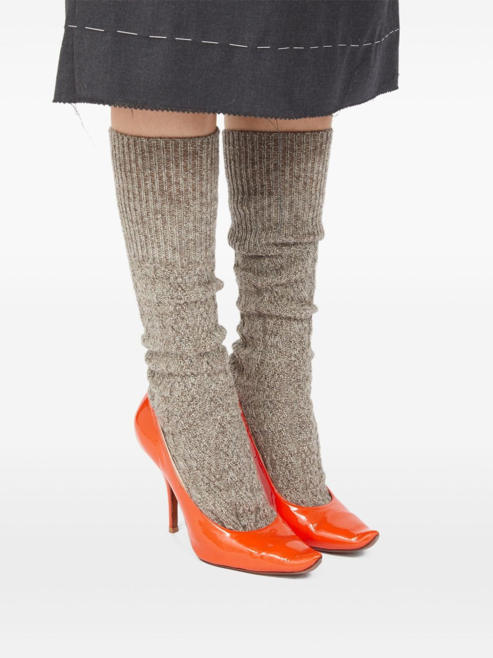 100mm leather pumps - 6