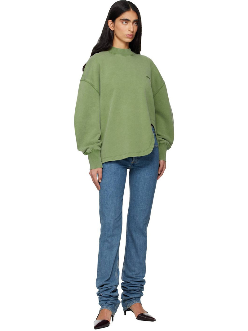 THE ATTICO Green American Fleece Sweatshirt outlook