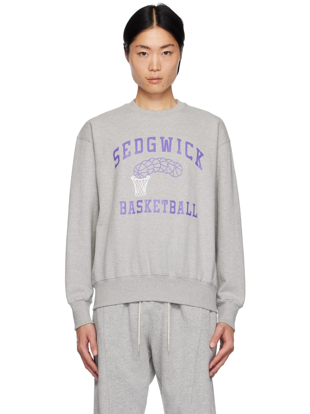 Gray 'Basketball' Sweatshirt - 1