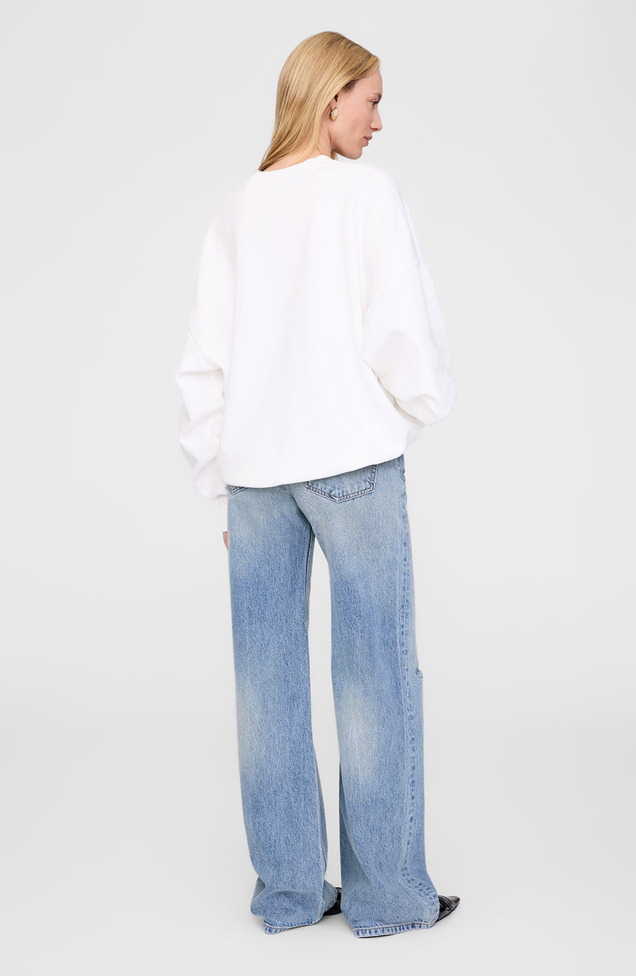 ANINE BING Miles Sweatshirt in Off White at Nordstrom - 2