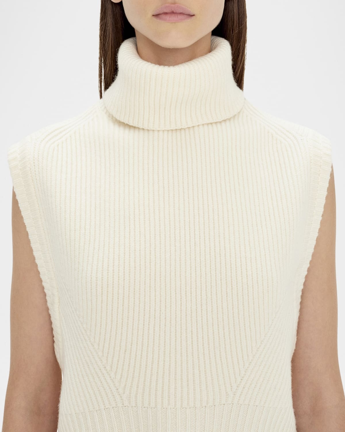 Maple Wool & Cashmere Sleeveless Turtleneck Top - 4