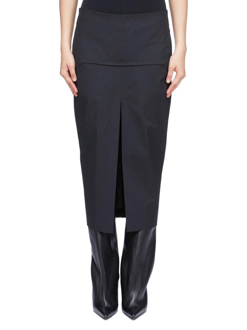 CALF SLICED SKIRT 1