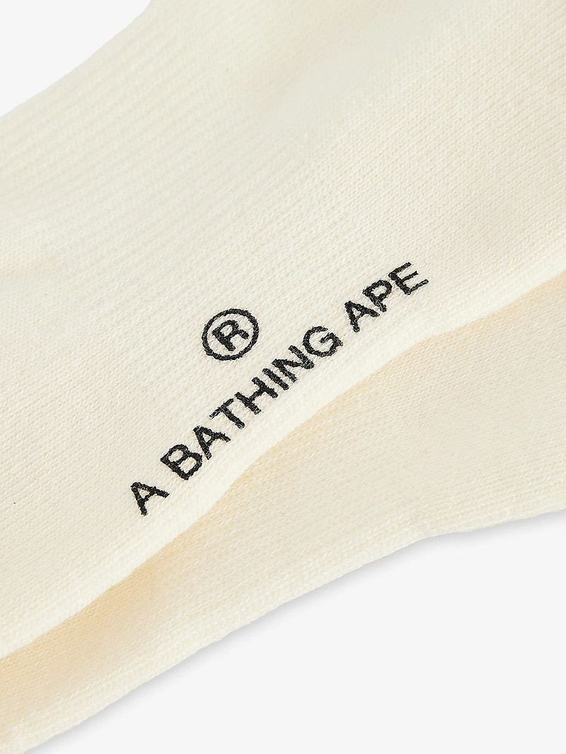 A BATHING APE® Ape Head Embroidered Ribbed Cotton Socks outlook