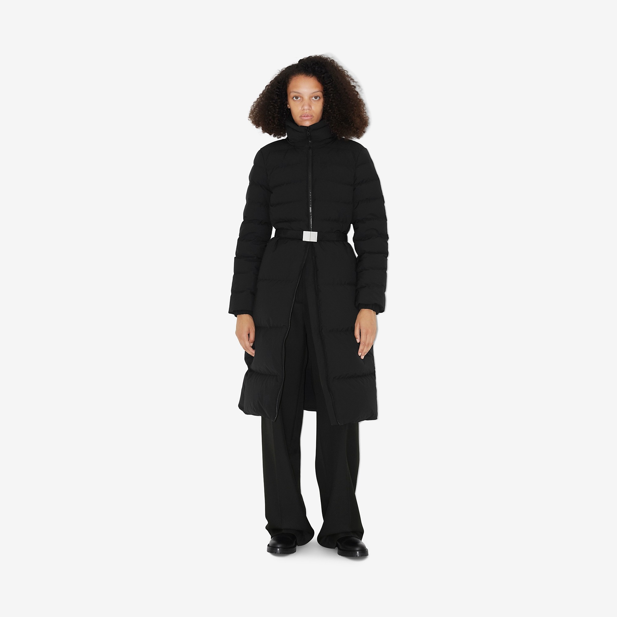 Belted Puffer Coat - 5